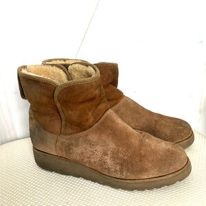 UGG Chestnut Suede Ankle Booties
